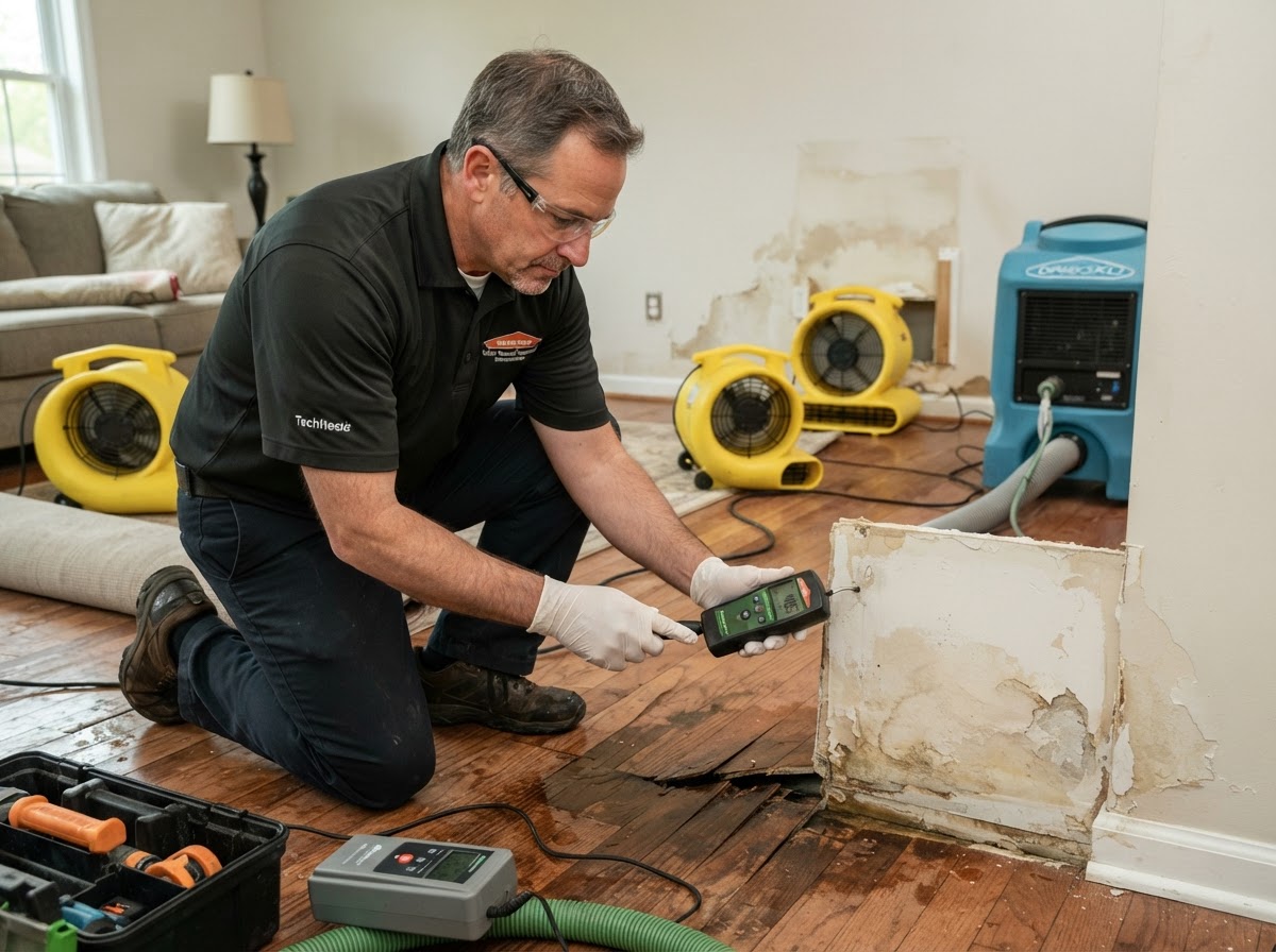 Water damage restoration in Claremont