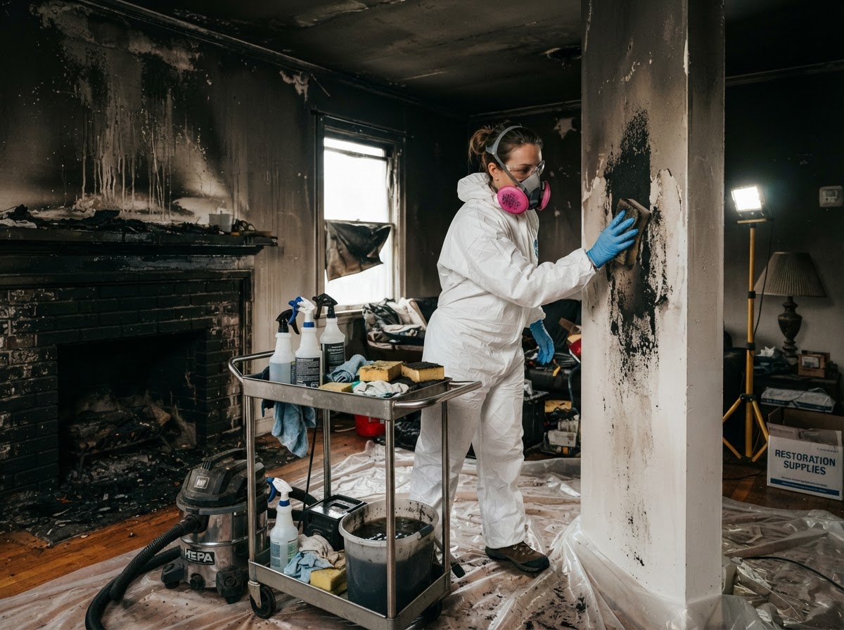 Smoke soot and fire odor removal near Claremont