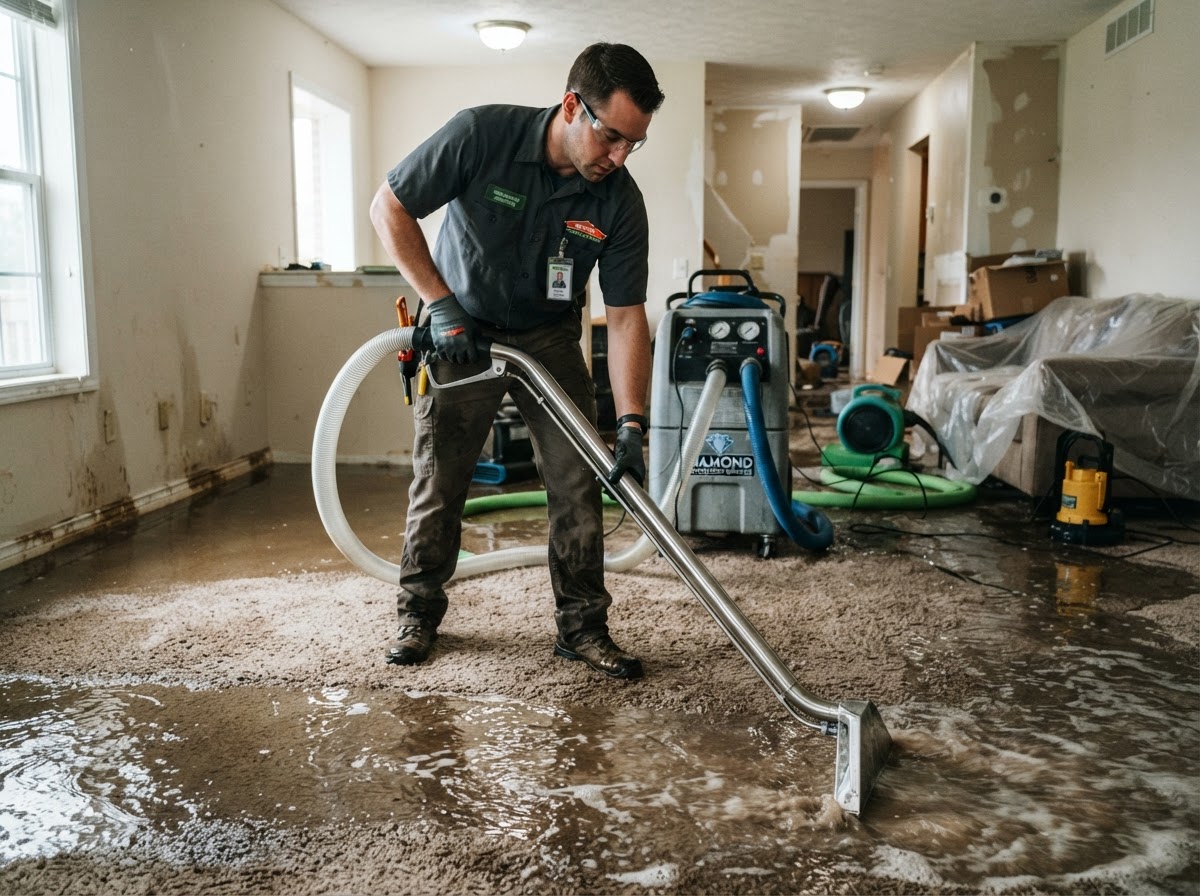 Emergency water removal and water extraction in Claremont