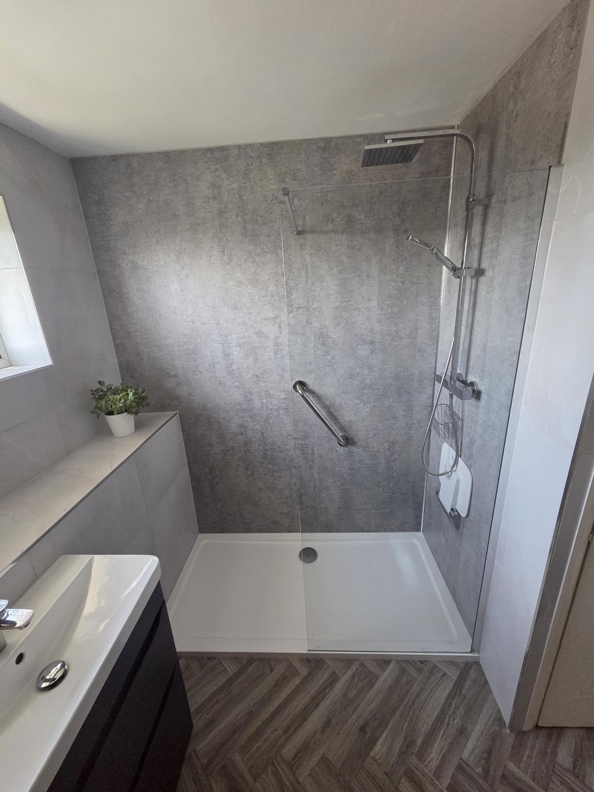 FOXECO modern walk-in shower installation in Suffolk