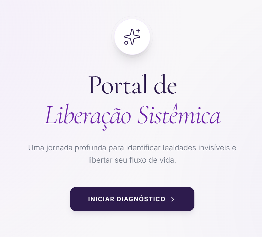 Portal de Liberação Sistêmica - Iniciar diagnóstico