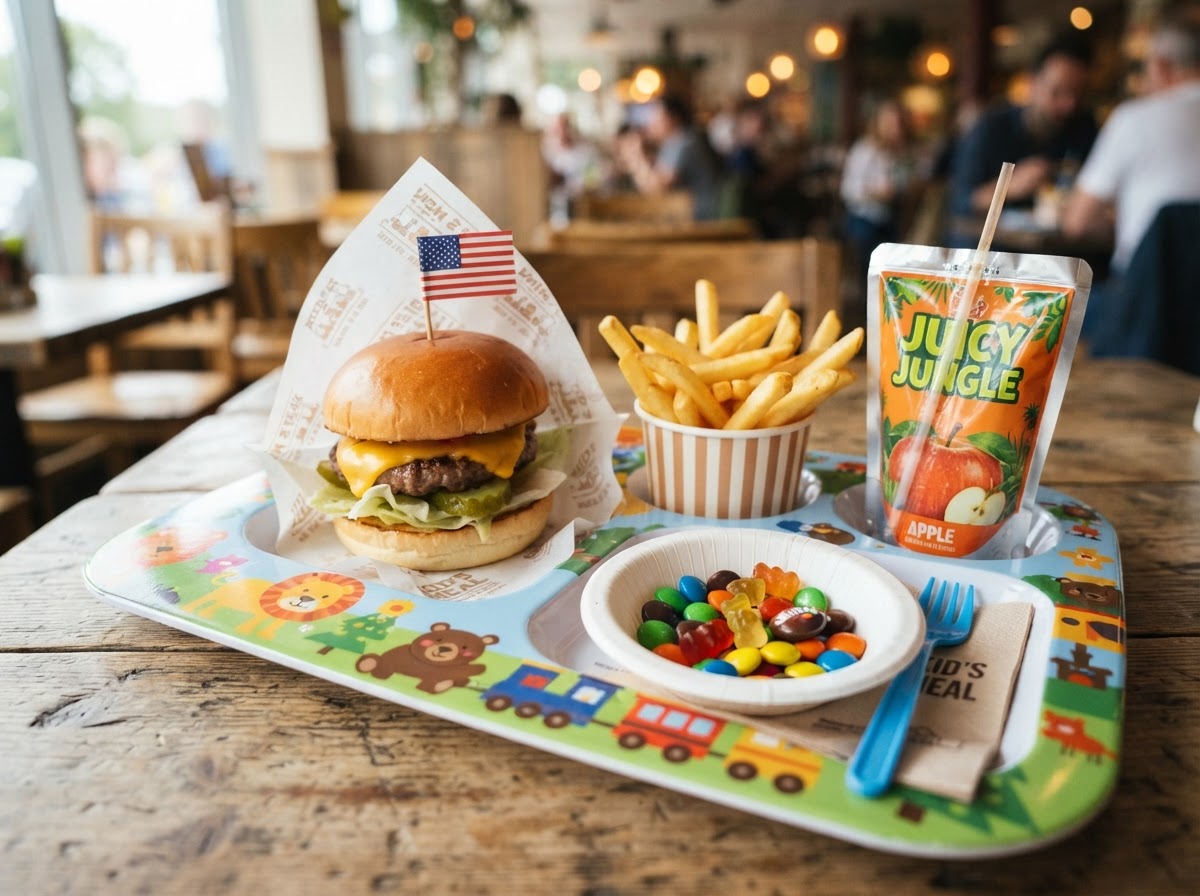 Menu Enfant — Steak Burger + Frites