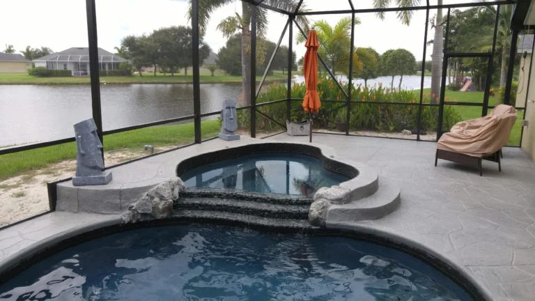 Lagoon Hydrotherapy Spa with Rock Spillway