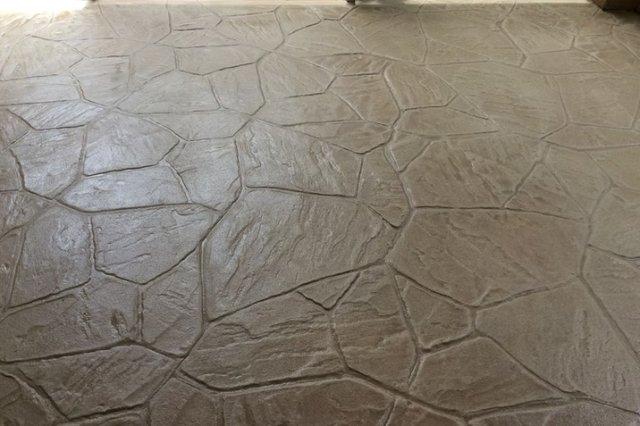 Random Flagstone Stamped Overlay