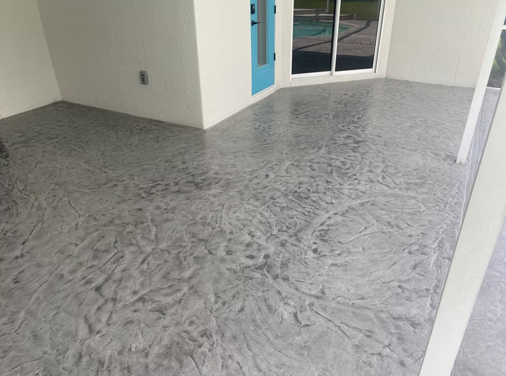 Silver Gray Slate Covered Patio Overlay