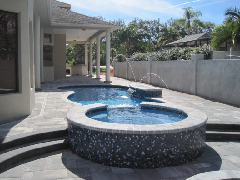 Round Mosaic Tile Spa