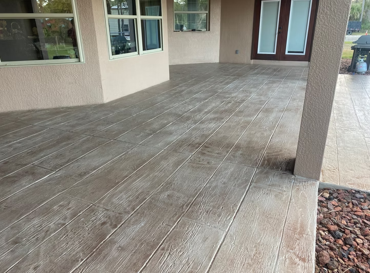 Covered Lanai & Patio Wood Plank Overlay