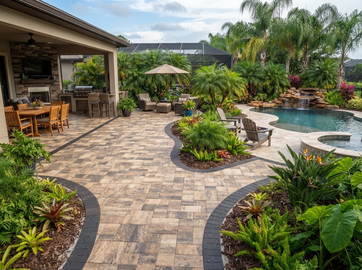 Custom paver patio contractor near Gainesville Florida