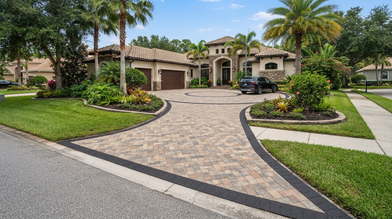 Paver driveway installation near Gainesville