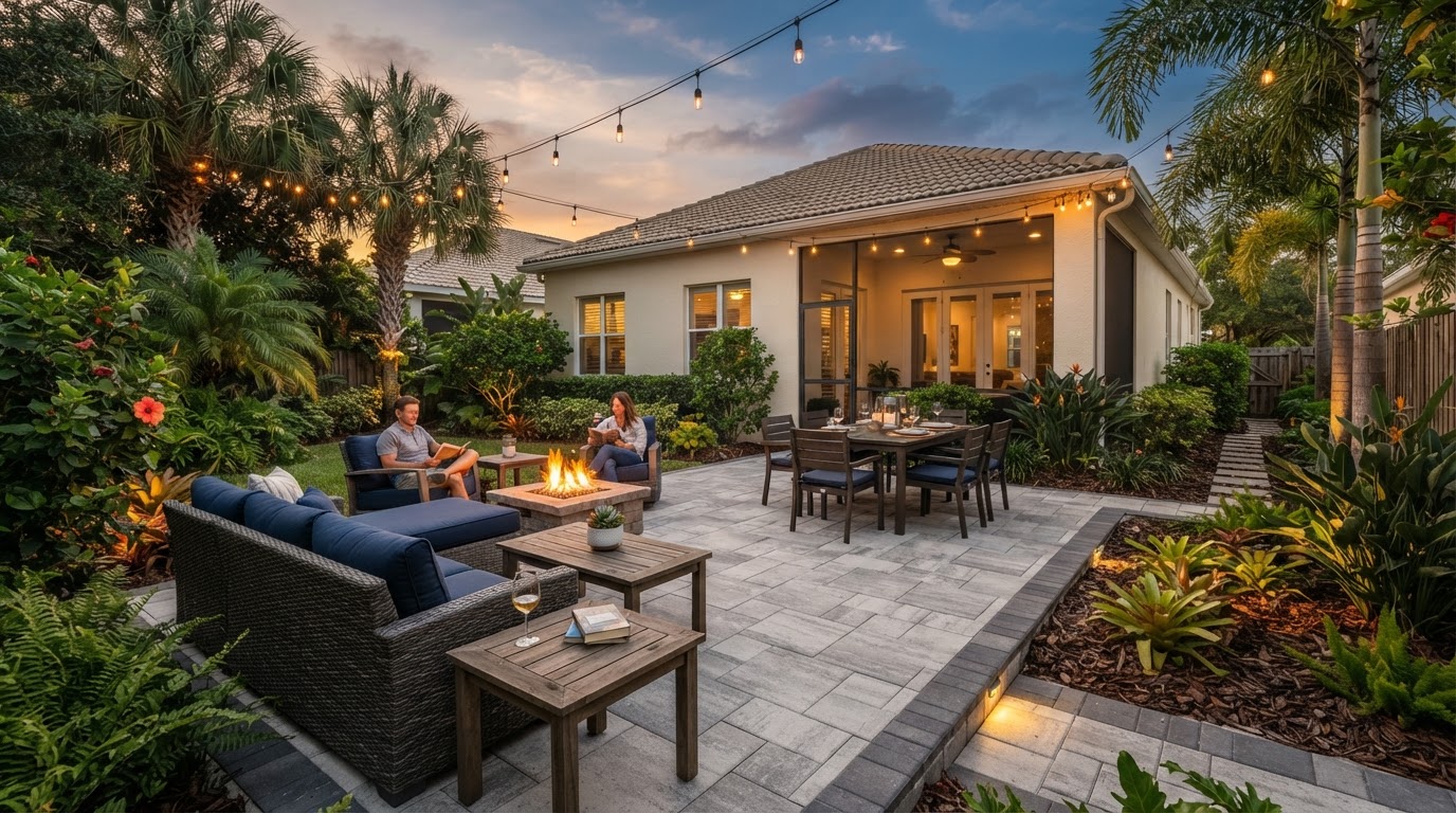 Paver patio installation in Gainesville
