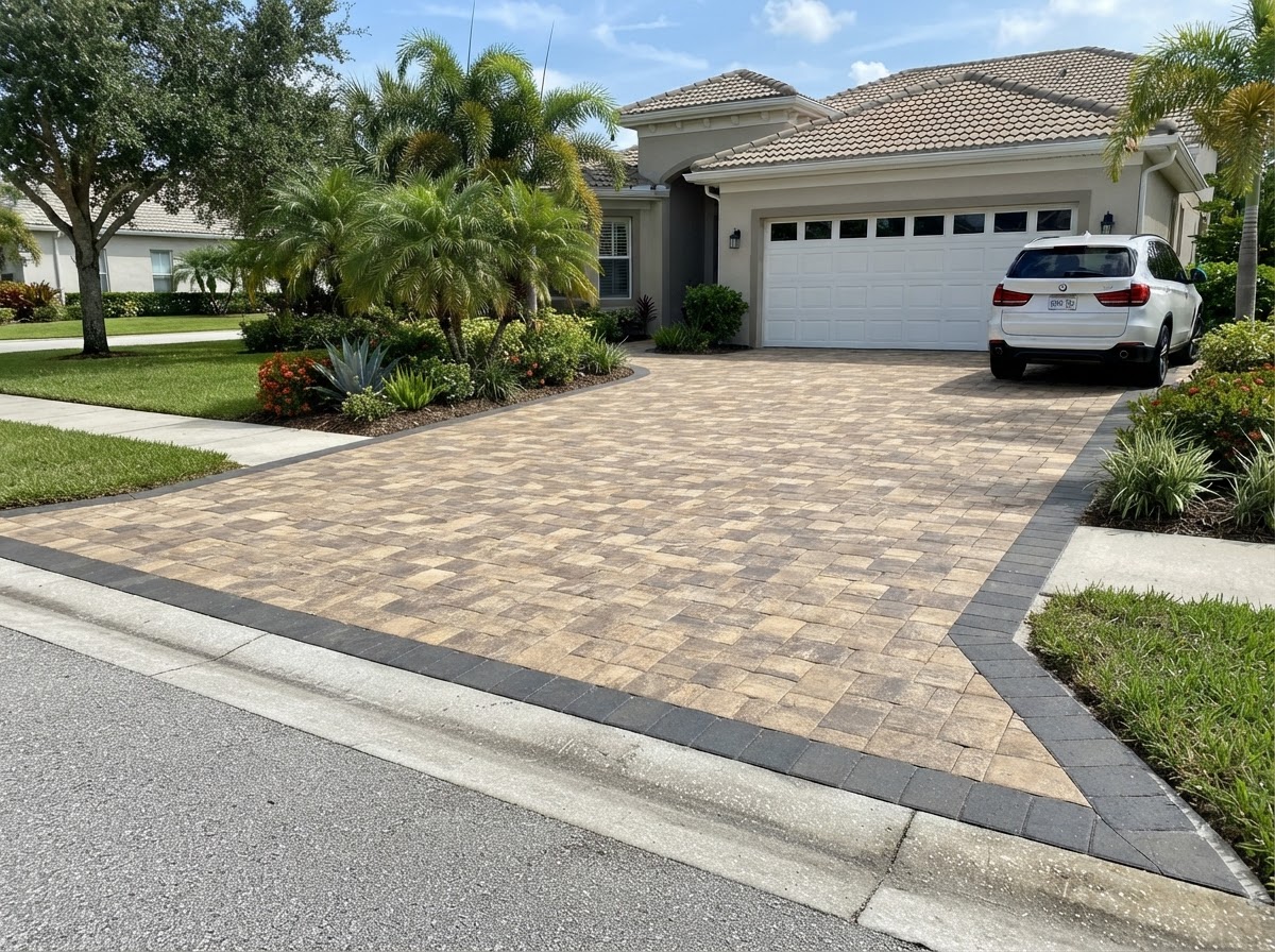 Paver driveway installation near Gainesville Florida