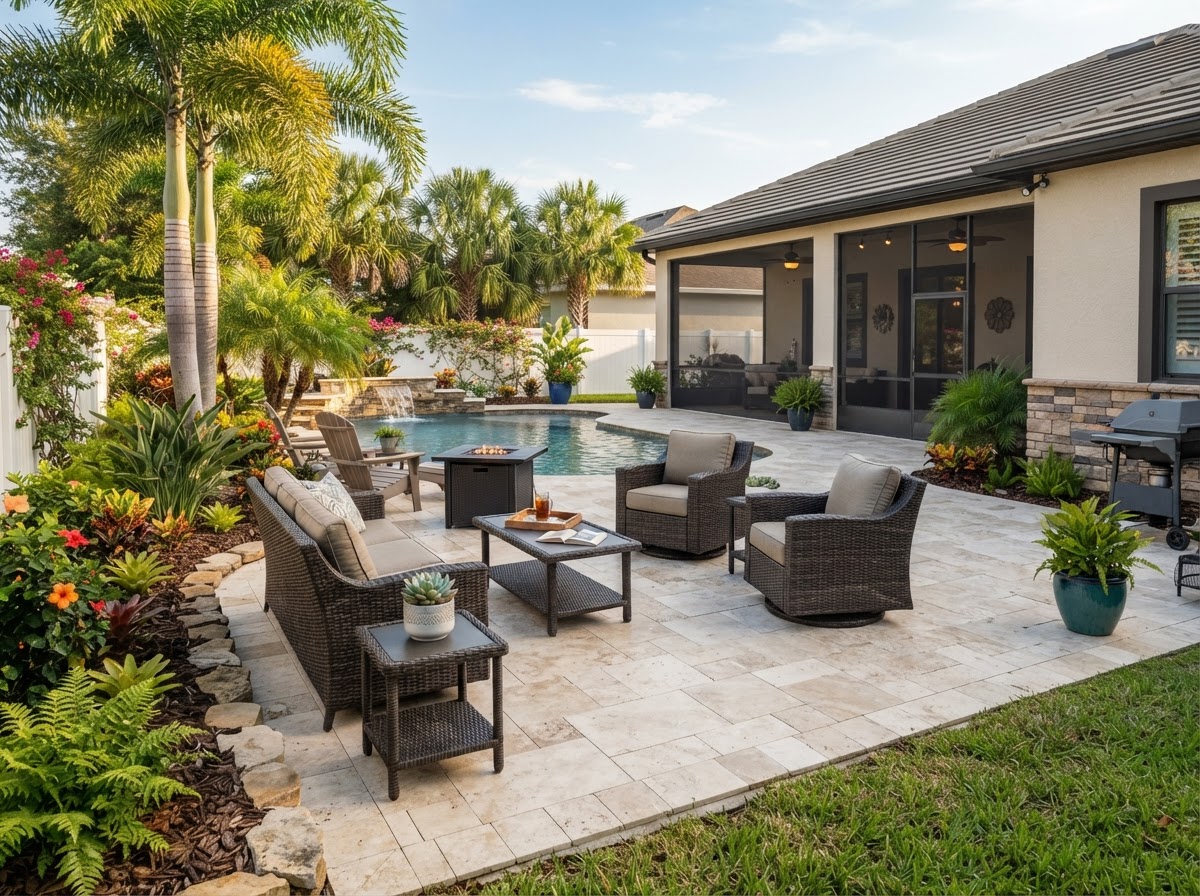 Paver patio installation in Gainesville Florida