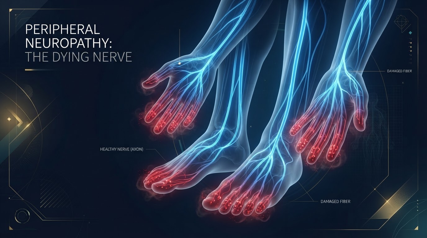 Peripheral nerve damage and nerve starvation in feet and hands