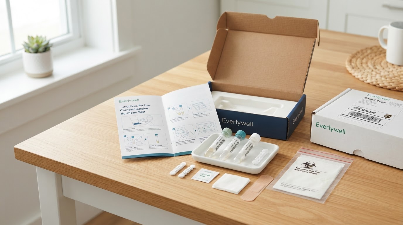 At-home functional lab test kit with collection supplies