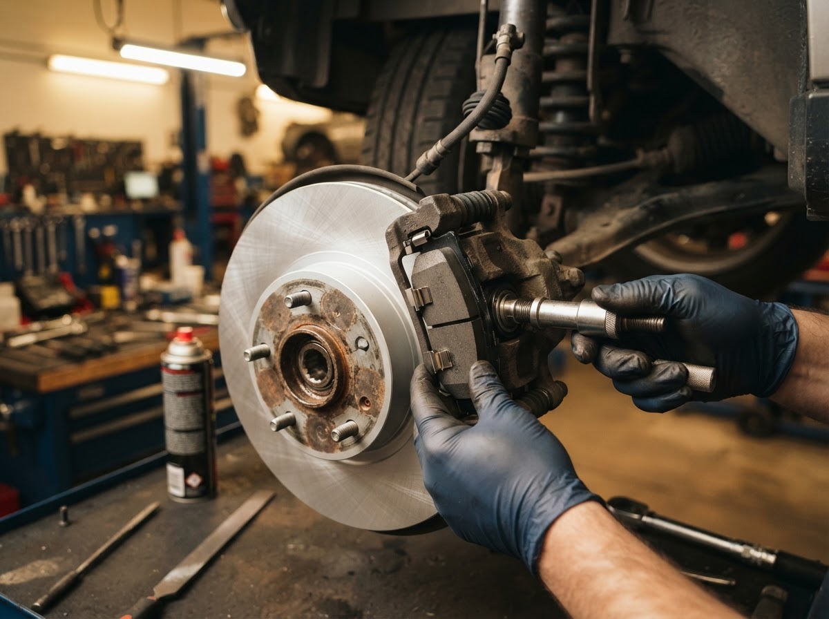 Quality brake pads & rotors installed with precision tooling