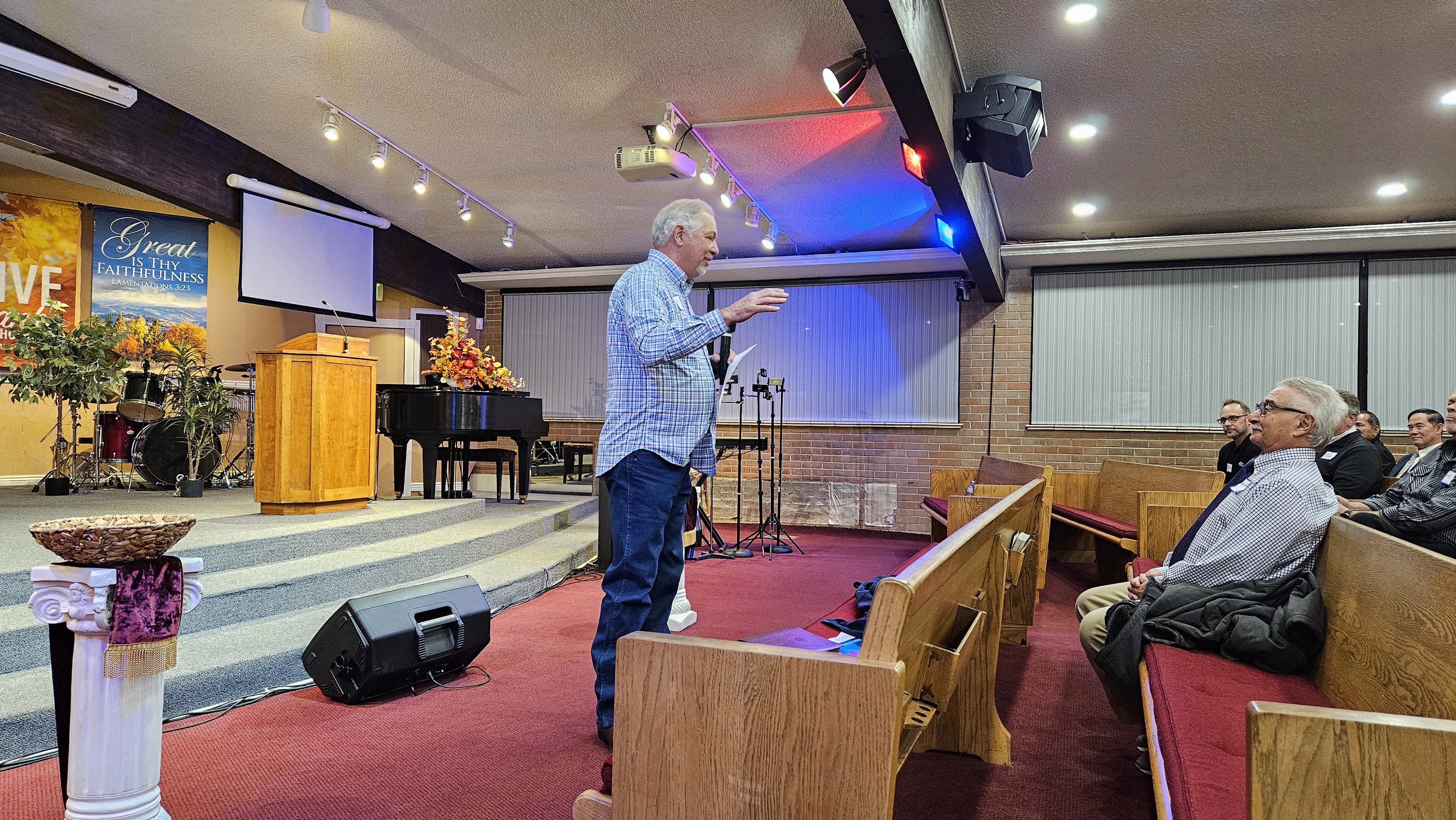 Speaker sharing message at Annual Meeting
