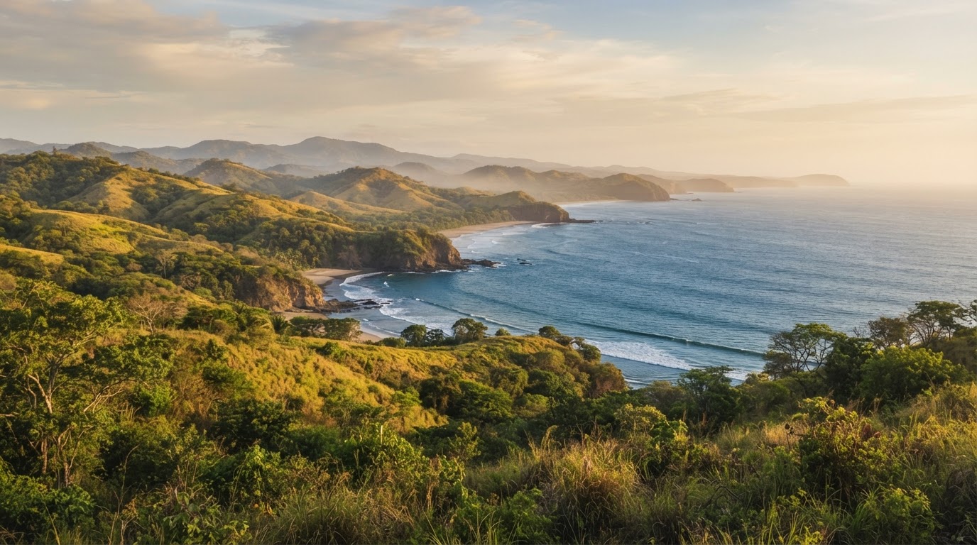 Pacific coast and tropical landscape in Guanacaste, Costa Rica