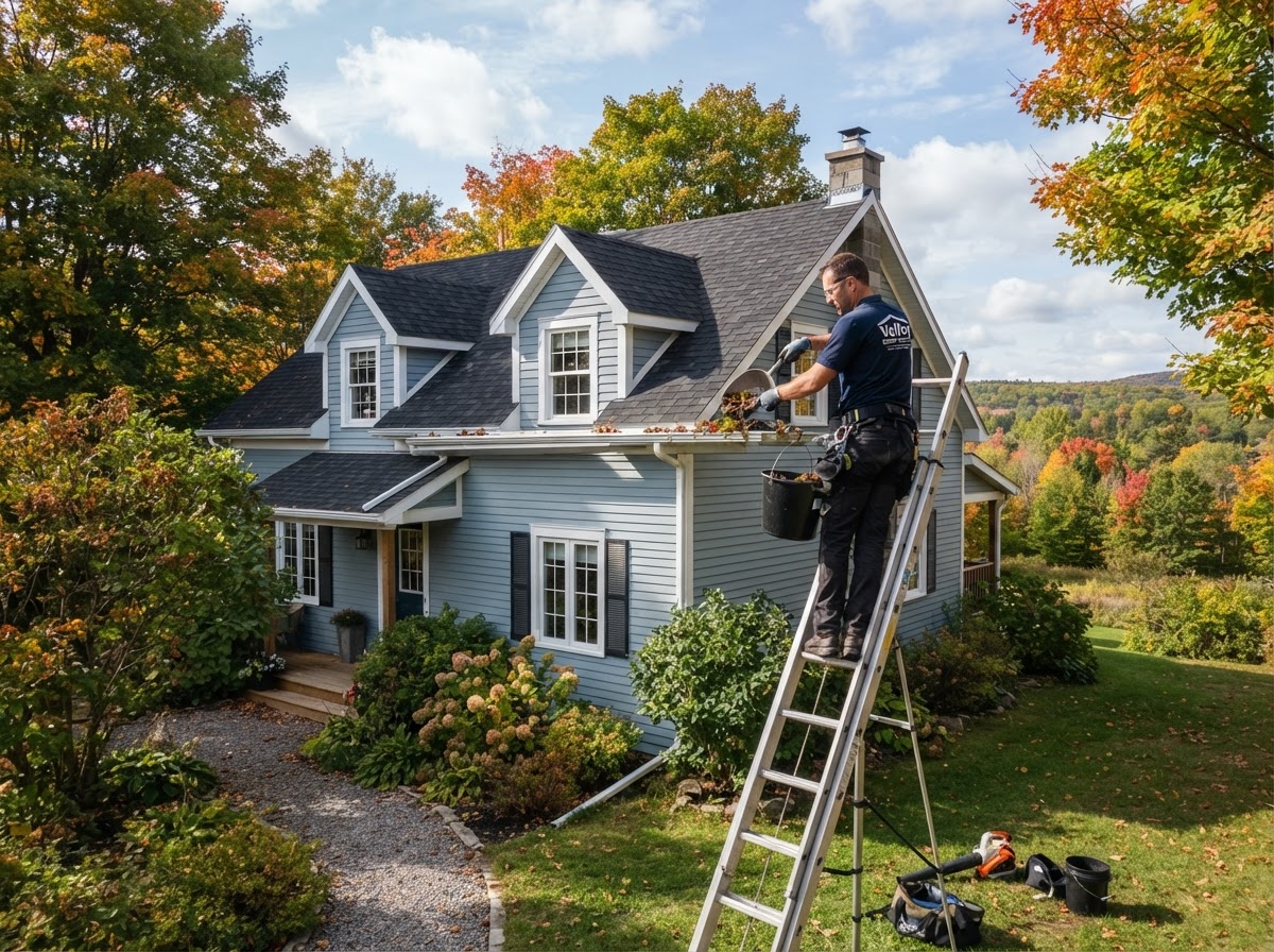 Gutter cleaning and eavestrough clearing for Annapolis Valley home