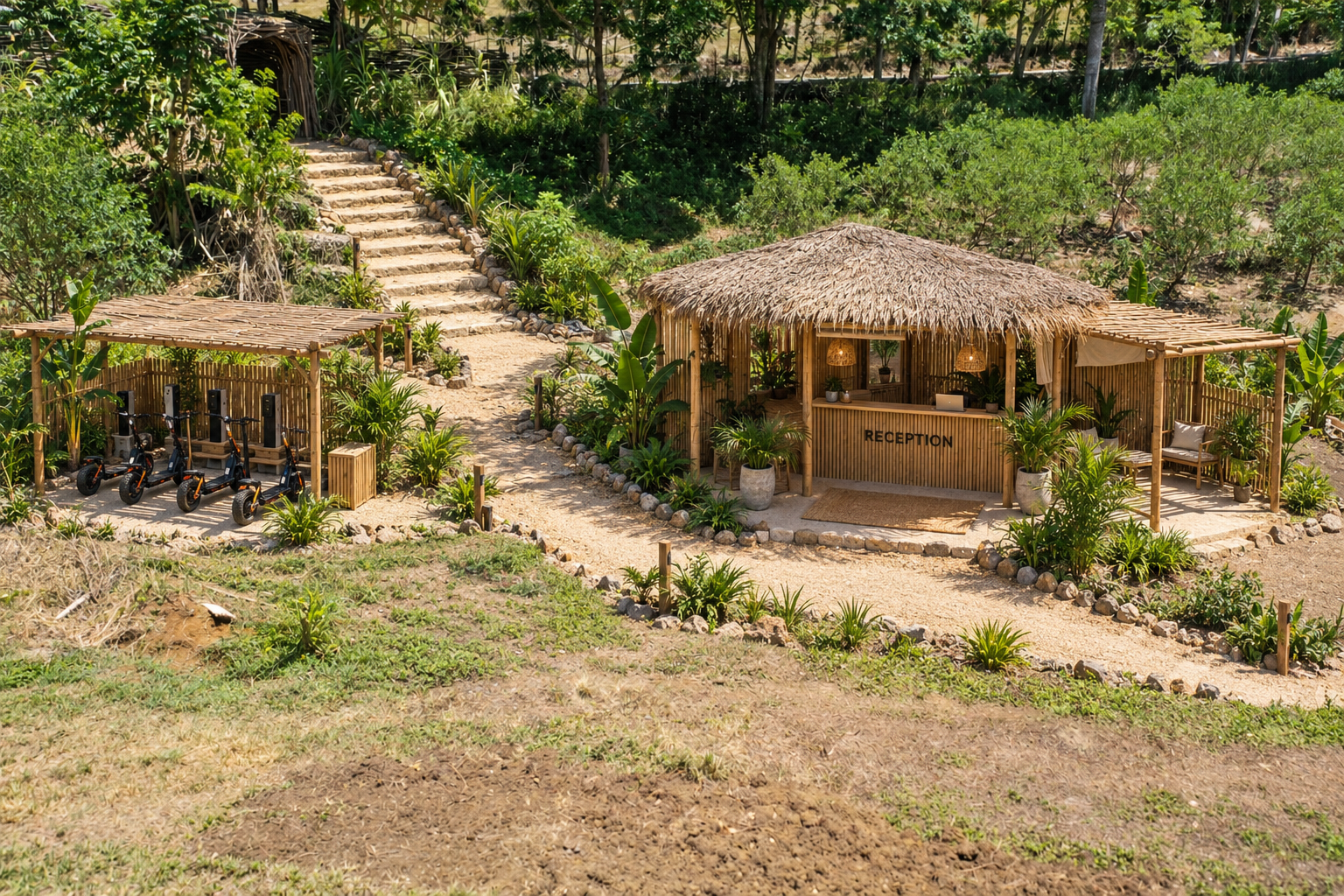 The reception as it will be built