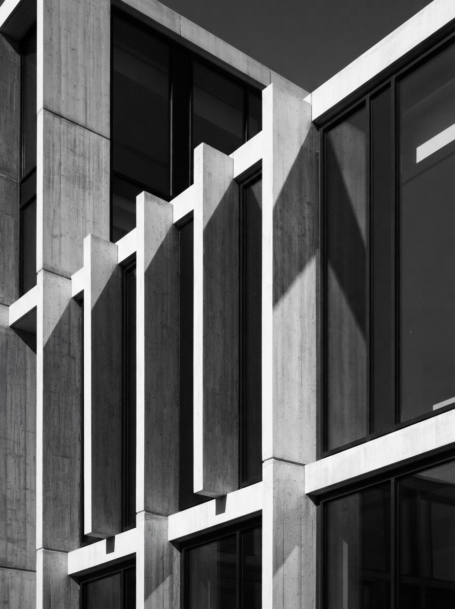 Architectural detail of a modern building facade