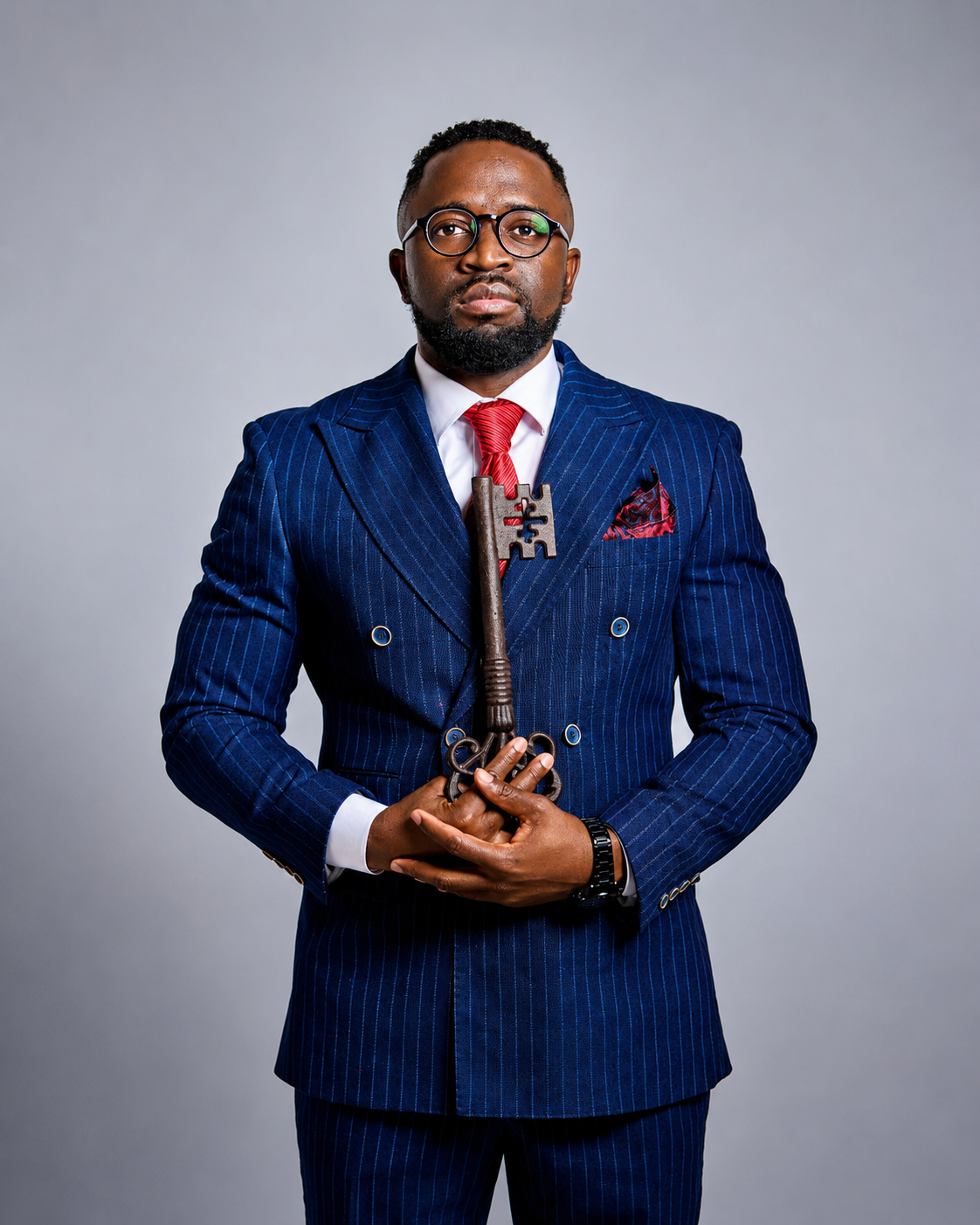 Mr. Alo, Oklahoma real estate professional holding the keys