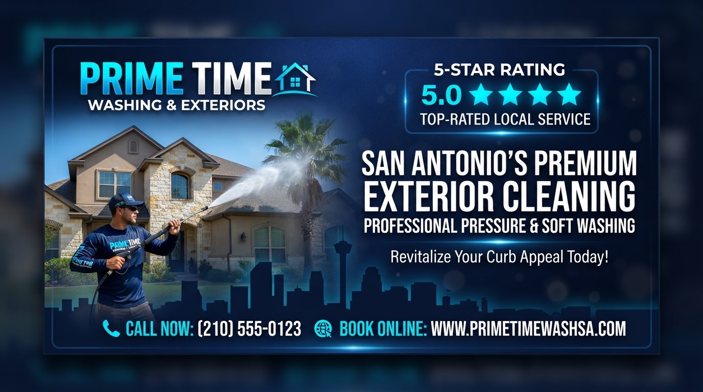 Prime Time Exteriors - Pressure washing service in San Antonio