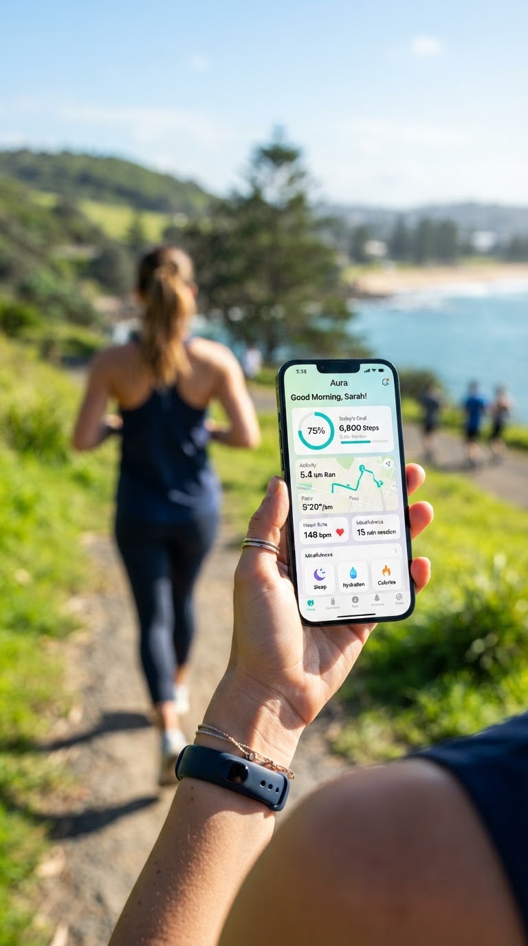 App Seguros SURA con el ecosistema Longevo en un teléfono móvil