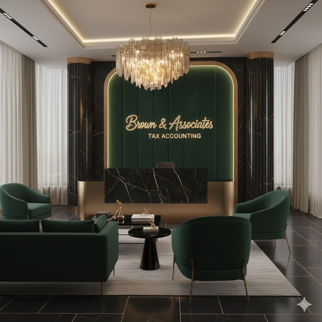 Brown & Associates Tax Accounting luxury lobby