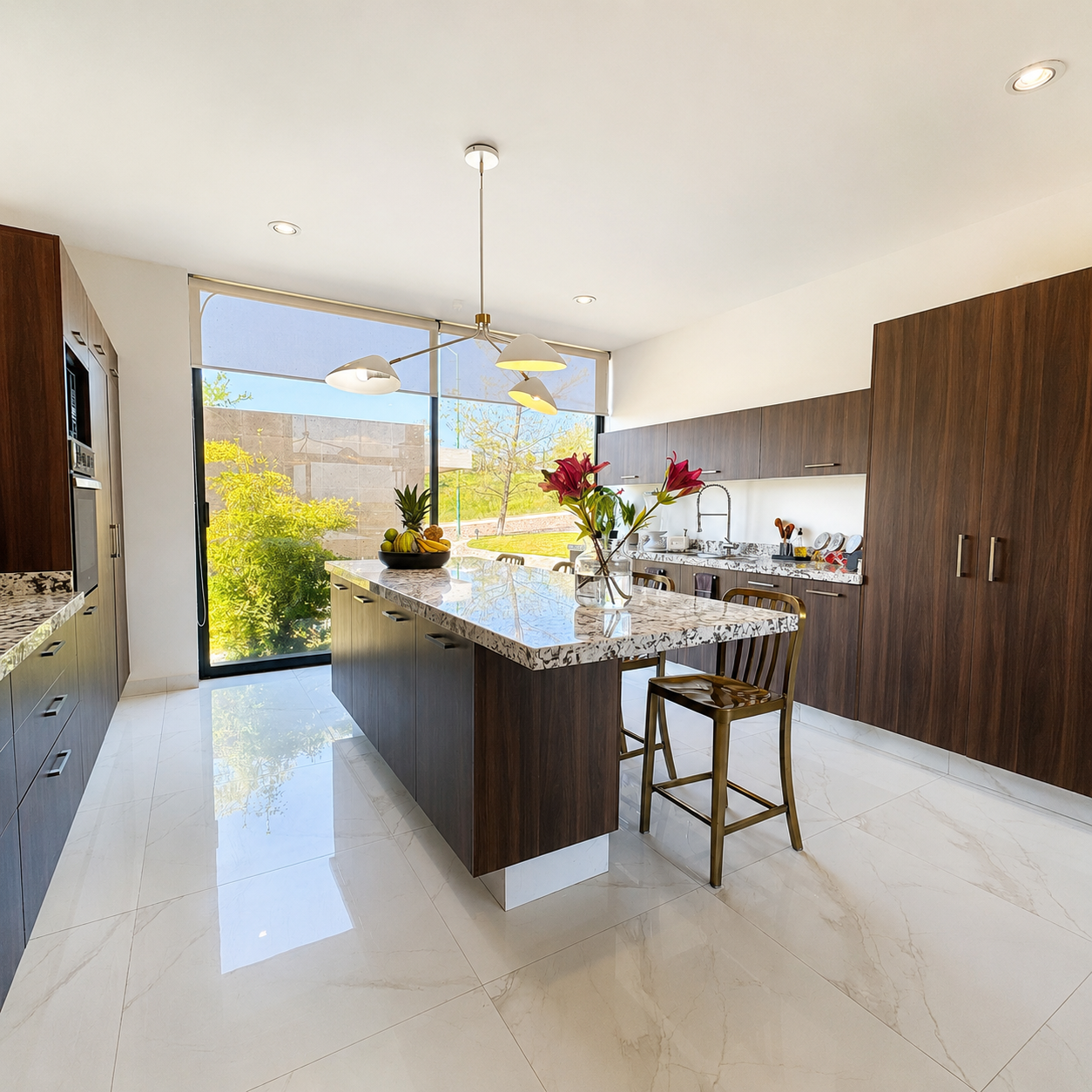 Cocina con Gran Ventanal y Luz Natural Envolvente