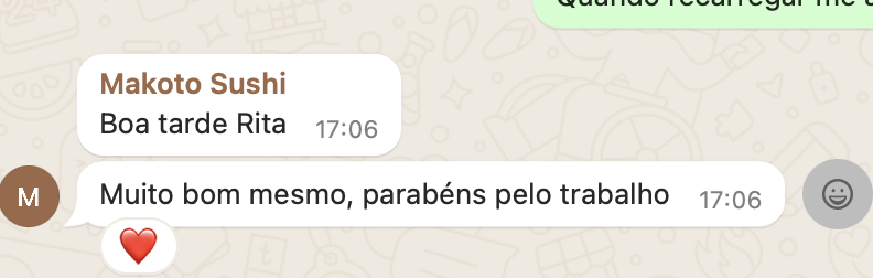 Elogios diretos à gestão e parceria focada em colocar dinheiro no caixa da empresa.