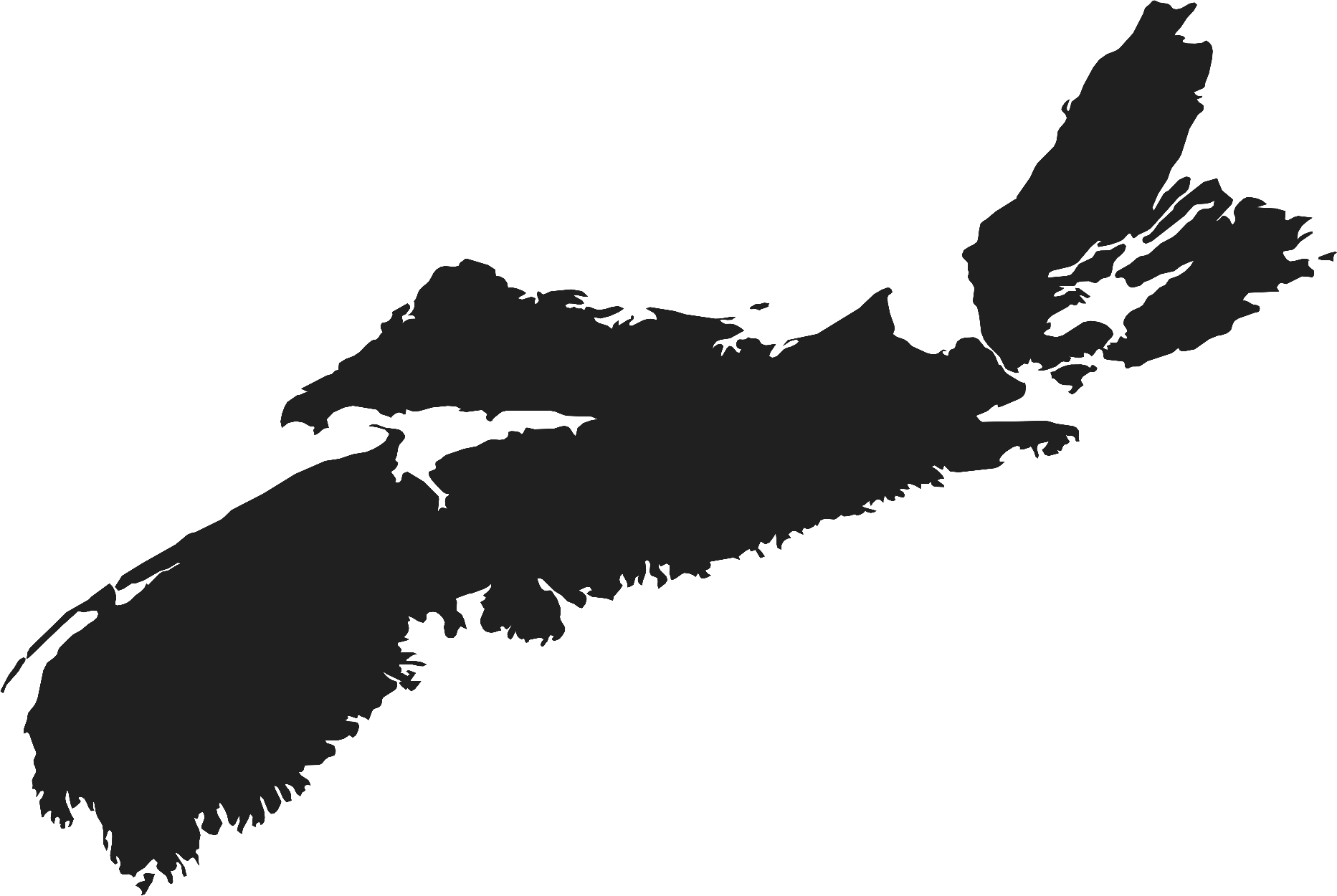 Map of Nova Scotia showing OSPREY Concrete service area