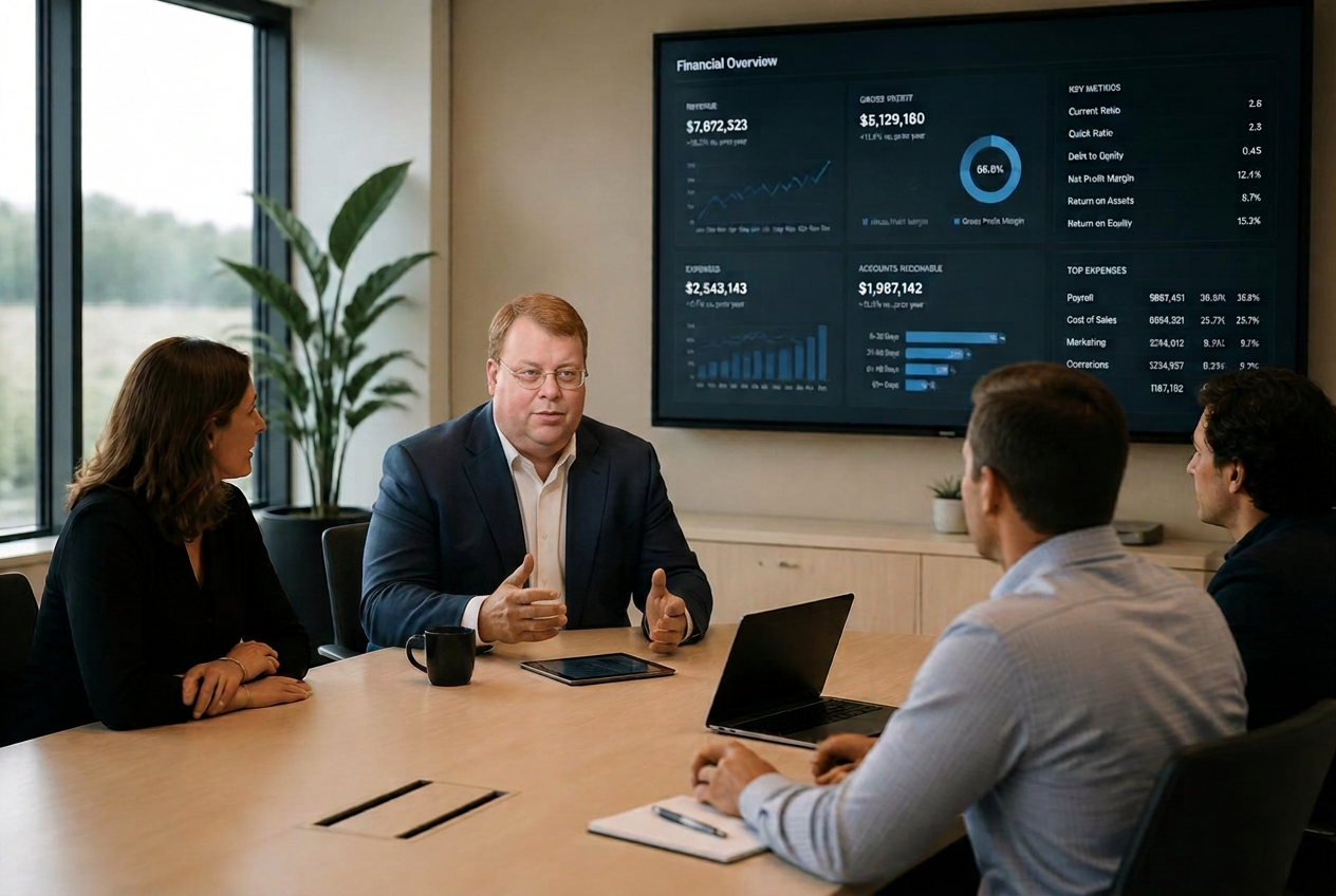 Brian in the boardroom