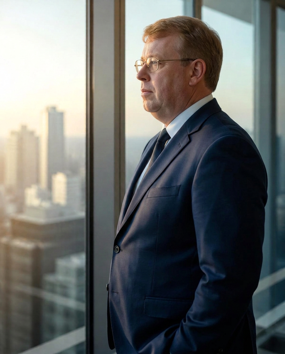 Brian Ludwig looking out over the city