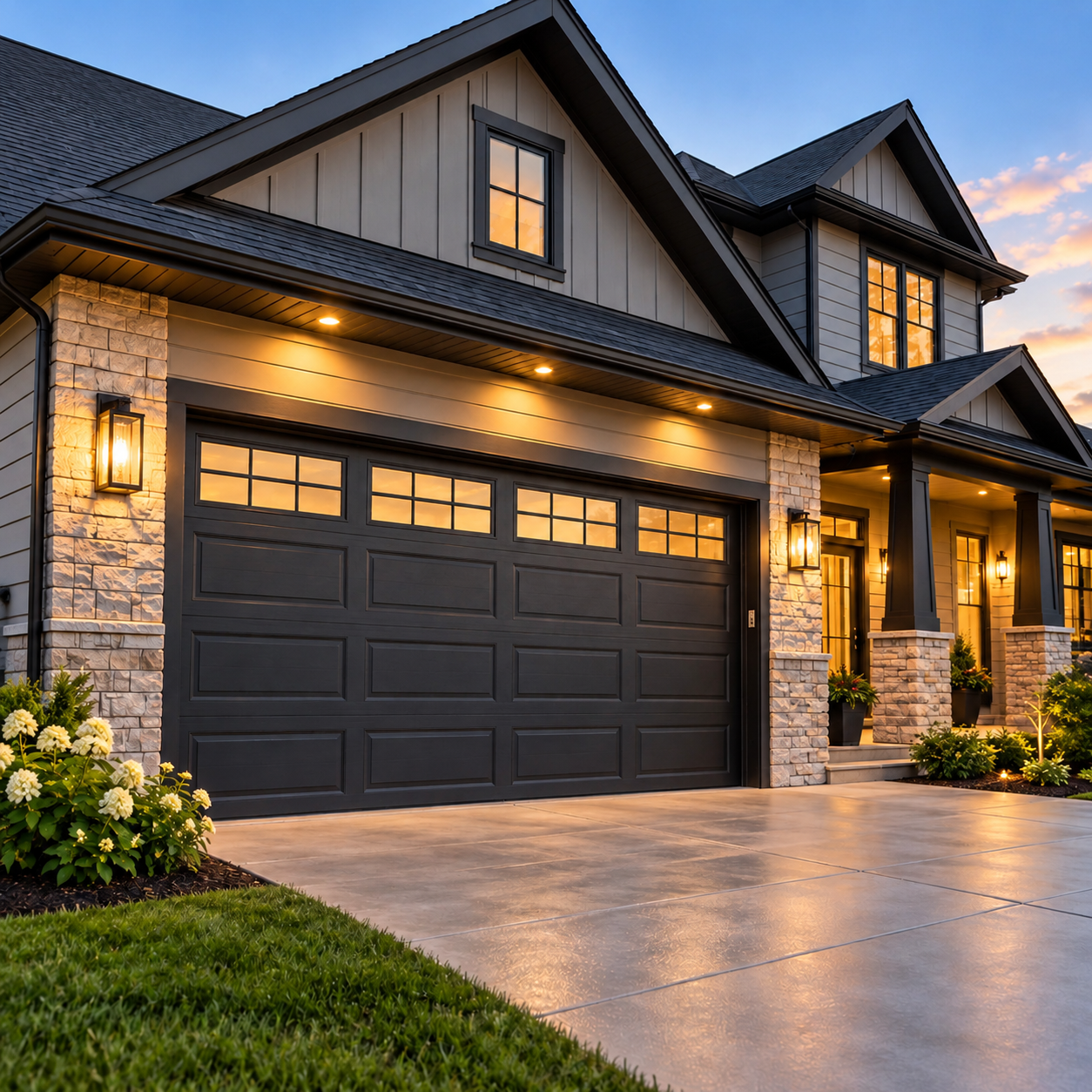 All Access Garage Doors technician servicing a residential garage door