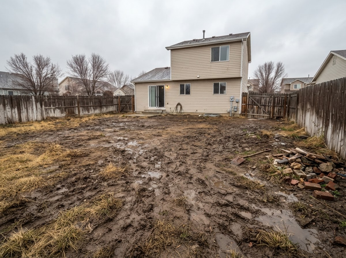 Concrete Patio before — damaged or unfinished concrete