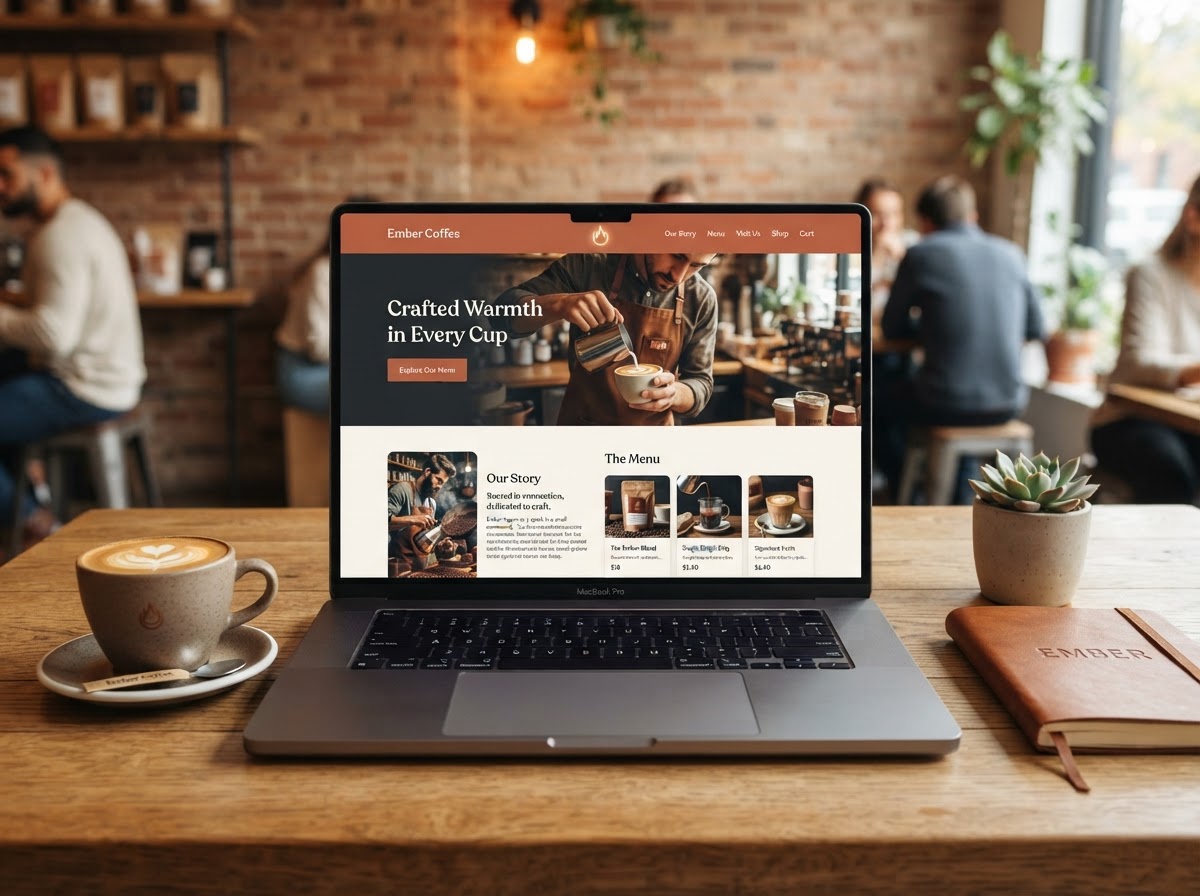 Ember Coffee website design
