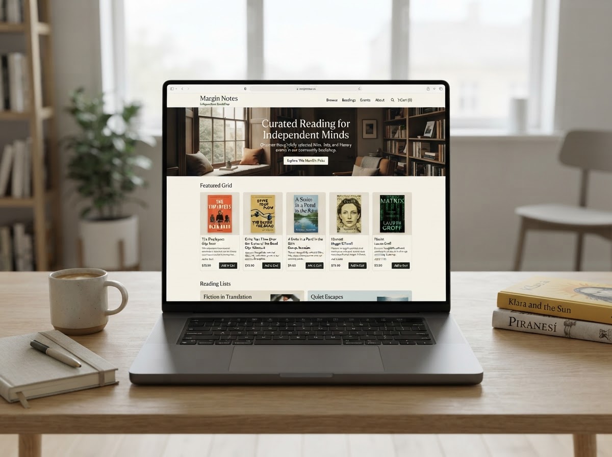 Margin Notes website design