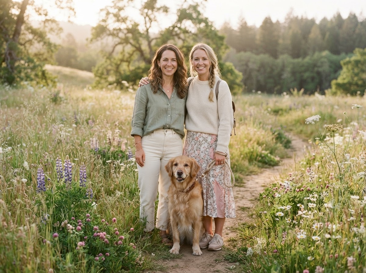 Lydia Müller und Claudia – gemeinsam mit einem Hund