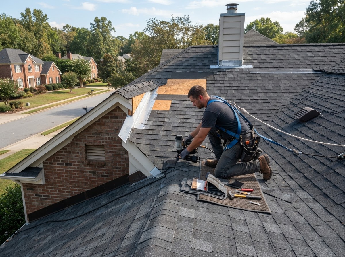 Residential roof repair near Charlotte NC
