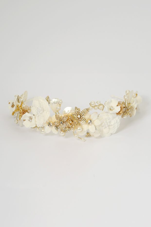 Porcelain Floral & Gold Crown