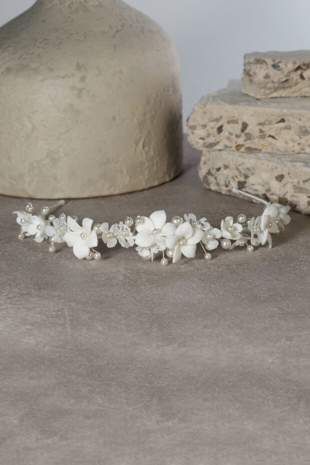 Clay Blossom Vine Tiara