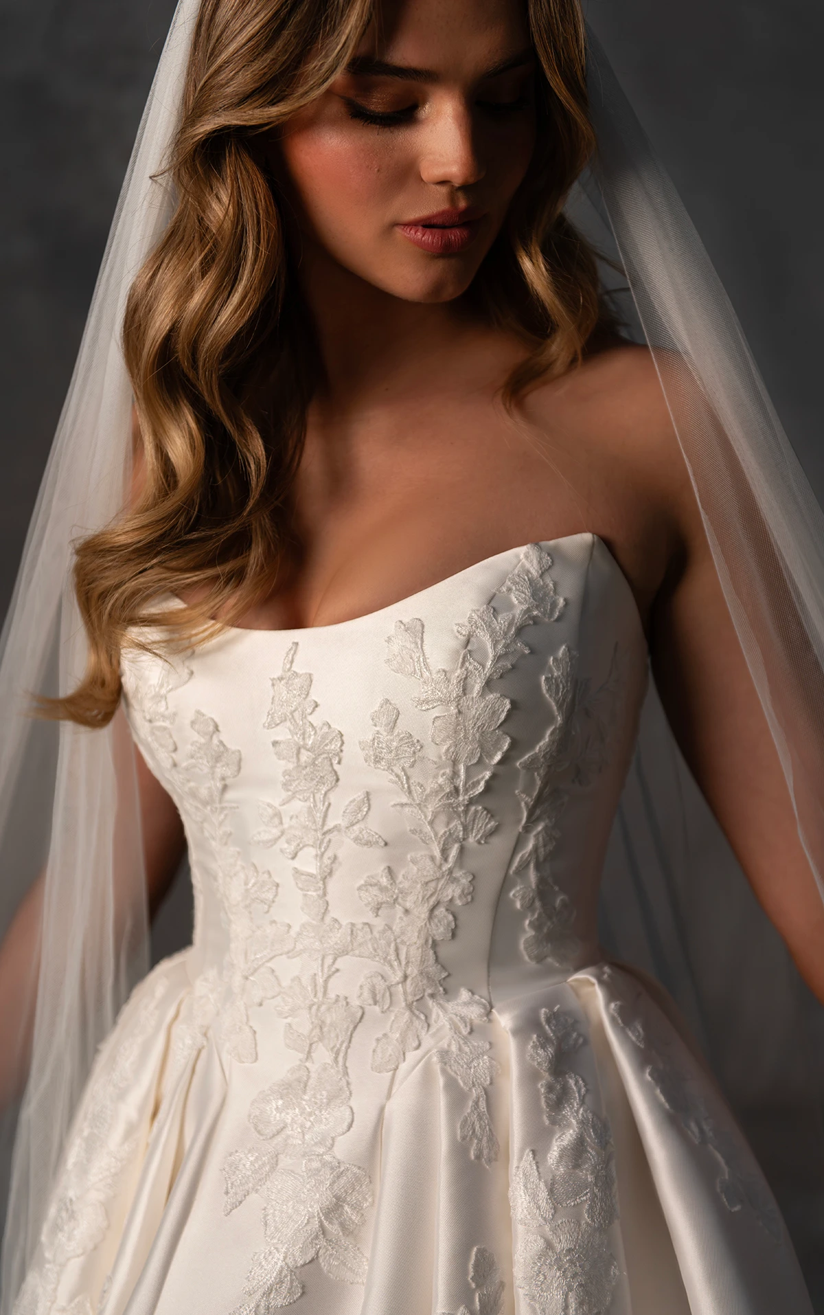 Essense of Australia - Sculpted Sweetheart Bodice with Trailing Botanical Embroidery
