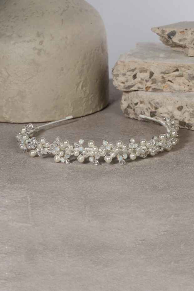 Crystal & Pearl Sprig Band