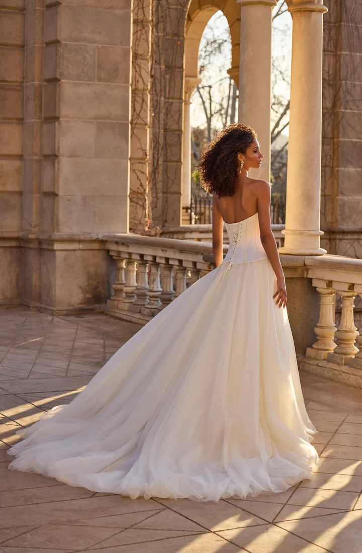 Strapless Corset & Tiered Tulle Ballgown