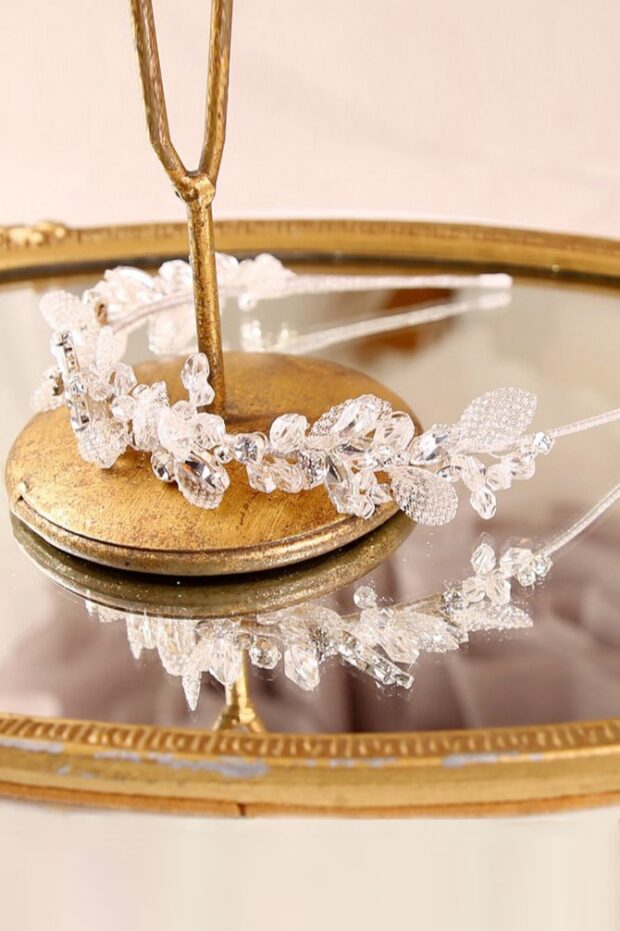 Crystal Leaf Vine Headband