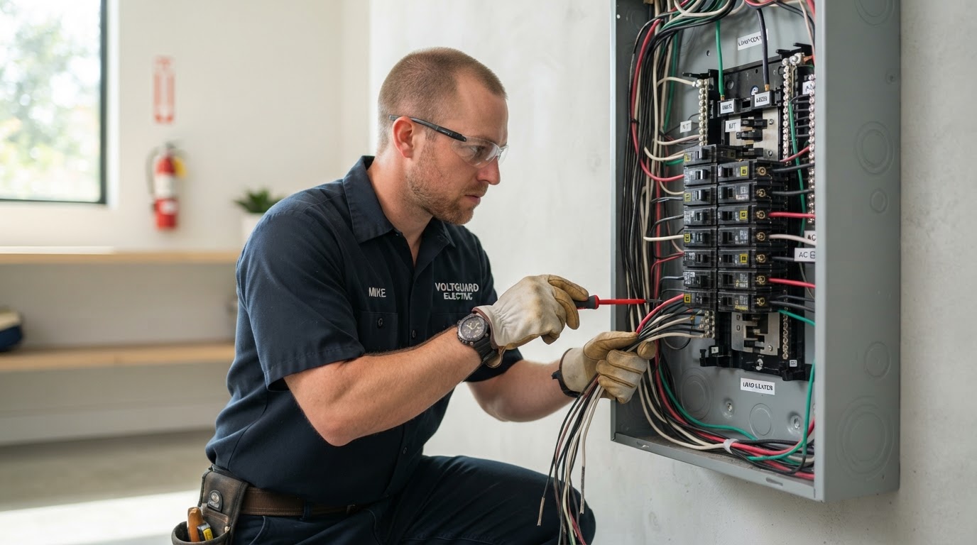Electricidad Martínez trabajando
