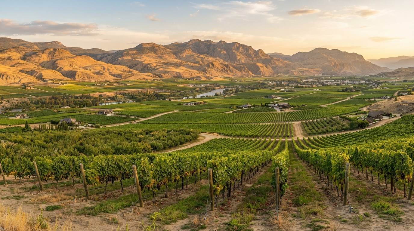 Vineyards, orchards, wineries and specialty fruit operations. in Oliver, Okanagan, British Columbia