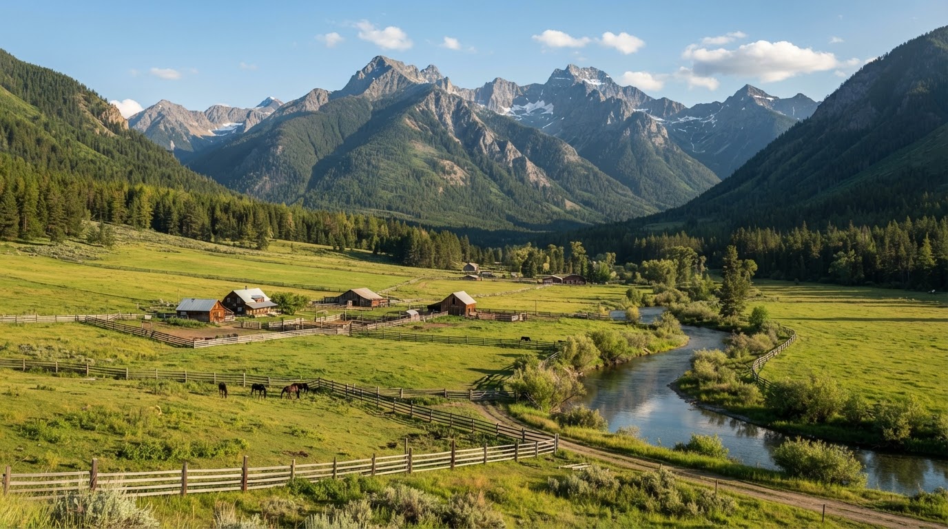 Cattle and forage farmland in the East Kootenay & Sea-to-Sky, British Columbia