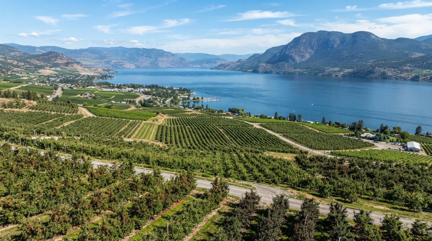 Orchards, vineyards, wineries and rural acreages. in Summerland, Okanagan, British Columbia