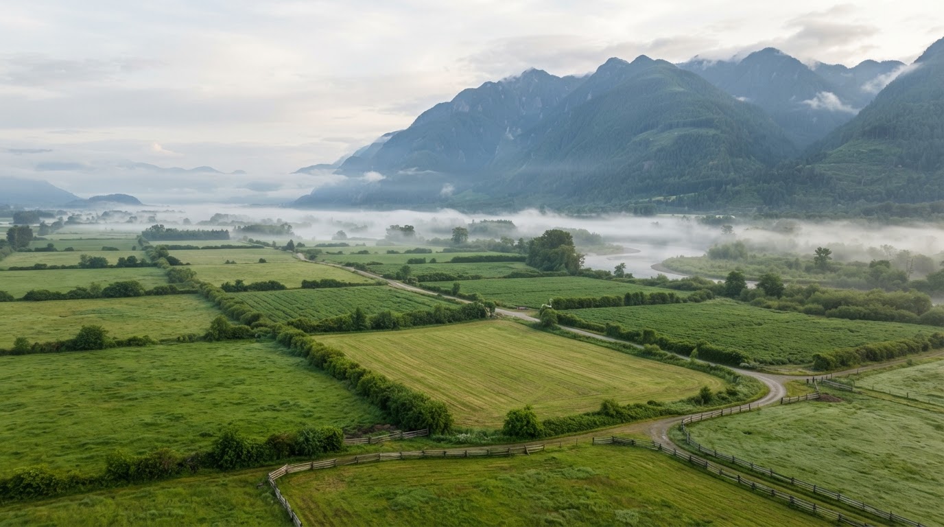 Dairy, forage, corn silage and some berry and vegetable operations. in Agassiz & Kent, Fraser Valley, British Columbia